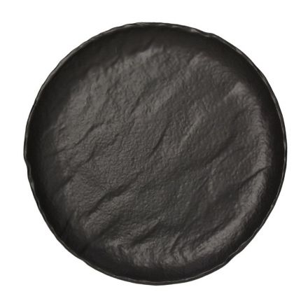 Round flat plate cm. 26 Vulcania black
