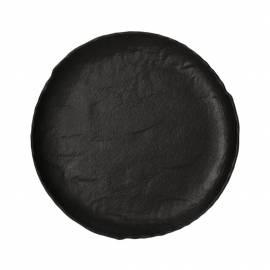 Round desert plate cm. 21 Vulcania black