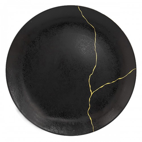 Kintzoo black and gold plate cm 29