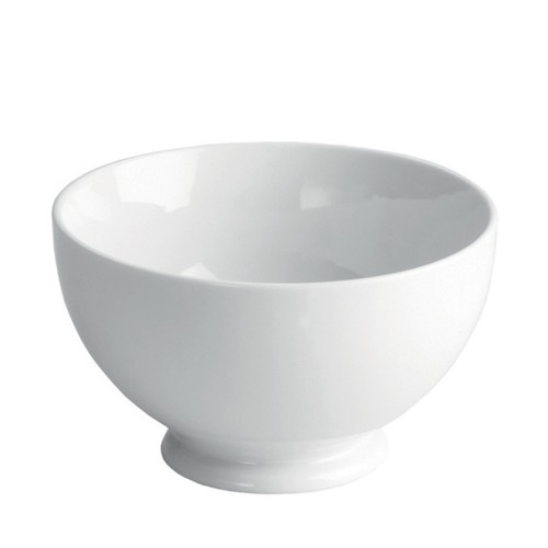Round bowl in white porcelain