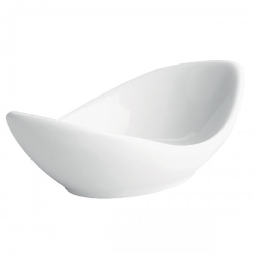 Mini oval bowl in white porcelain