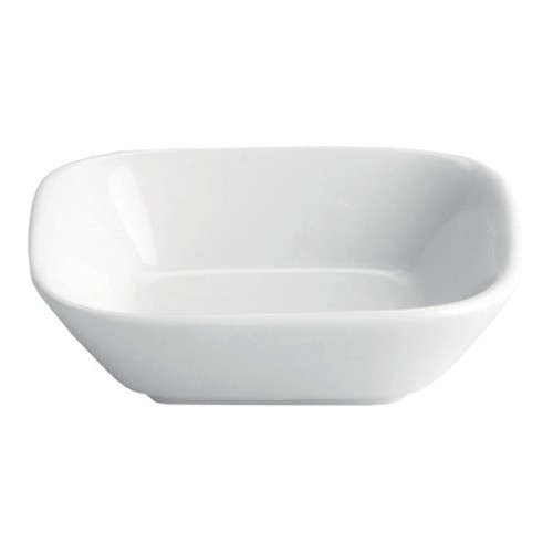 Square bowl in porcelain