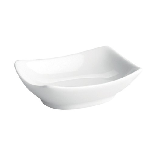 Mini rectangular bowl in porcelain