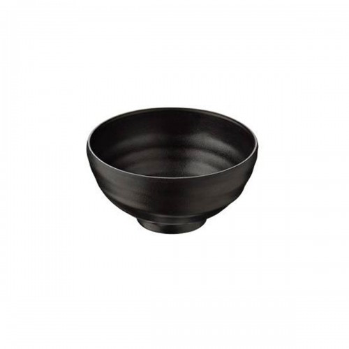 Round bowl in black melamine