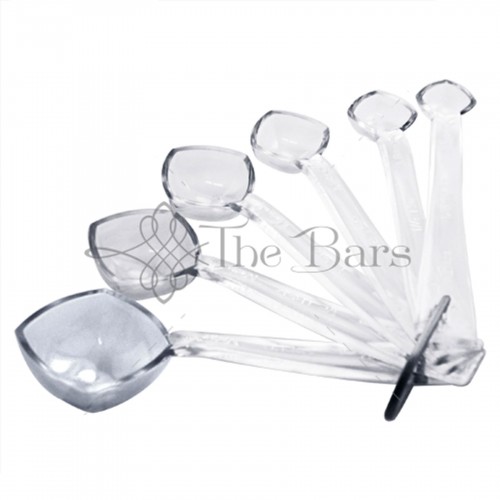 Set 6 clear Measuring Spoons The Bars 