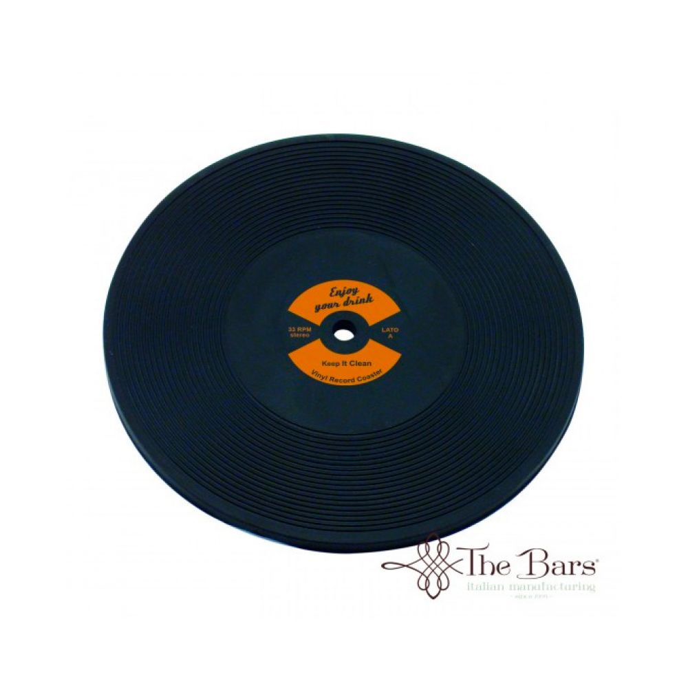 Orange LP Disk Drink Coaster