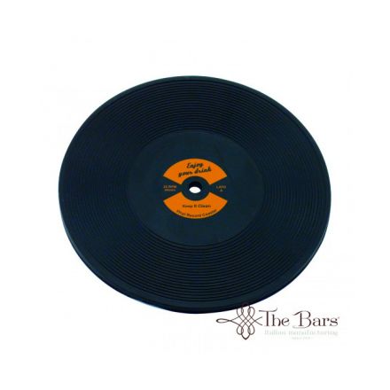 Orange LP Disk Drink Coaster