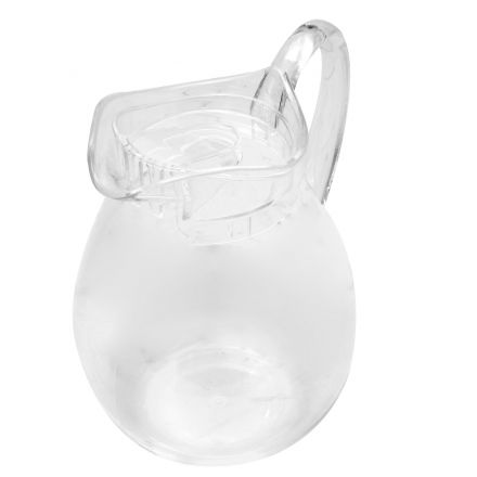 Clear pitcher with handle and lid
