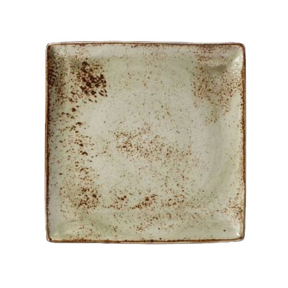 Square plate cm.27x27 Craft Green