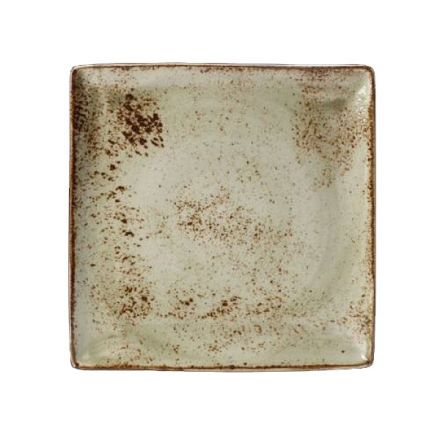 Square plate cm.27x27 Craft Green