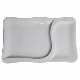 Rectangular plate with dividers cm.37 Gourmet