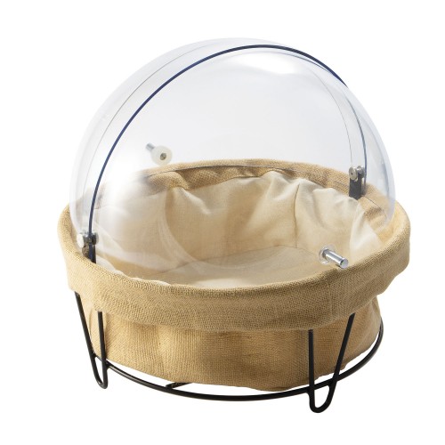 Round bread basket with cover