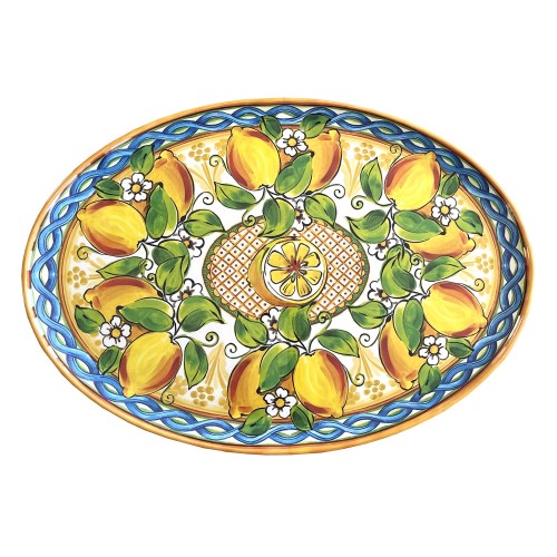 Citrus oval tray in melamine