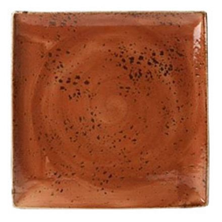 Square plate cm.27x27 Craft Terracotta