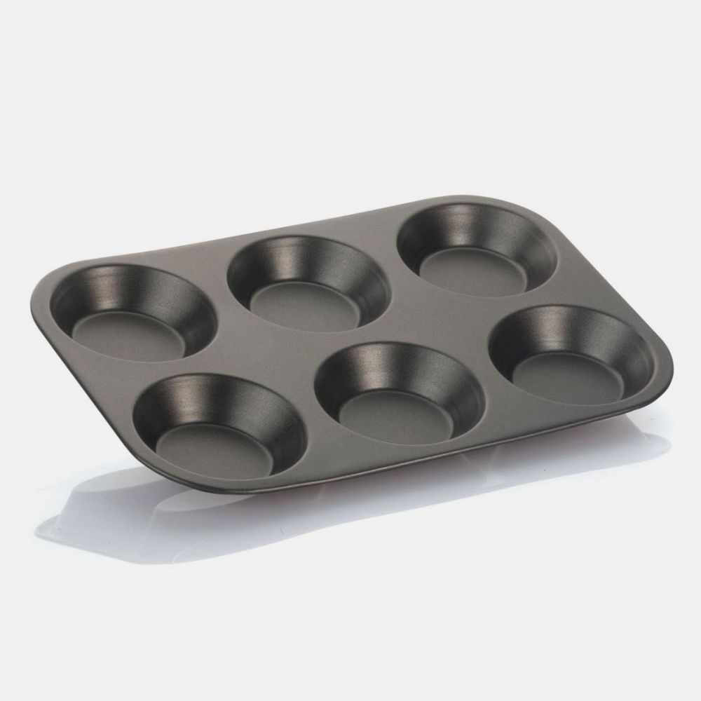 Baking tray with 6 smooth shapes no-stick