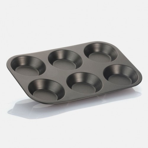 Baking tray with 6 smooth shapes no-stick