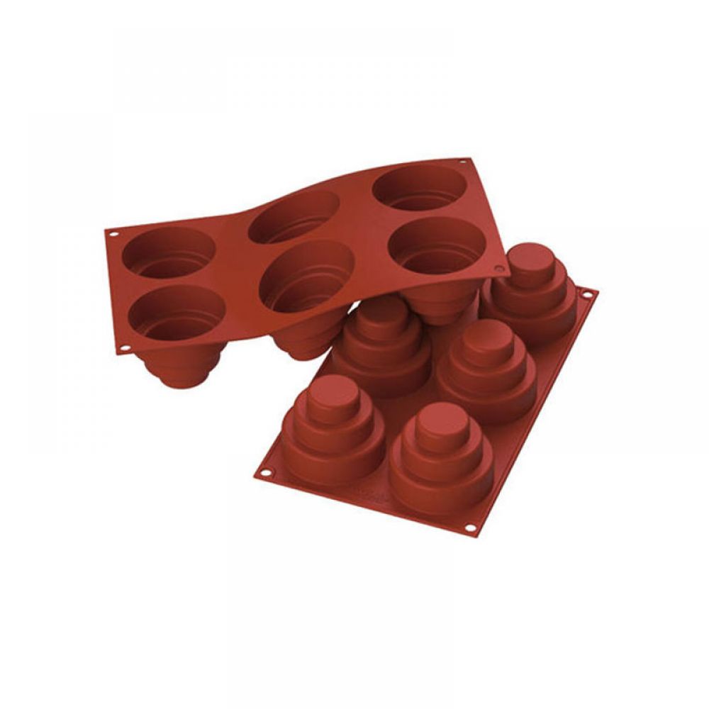 Mould 6 Mini Wonder Cakes round silicone