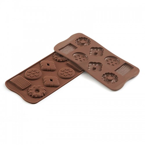 Choco biscuits mold for chocolates 4 subjects
