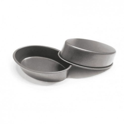 Set 6 smooth non-stick round moulds