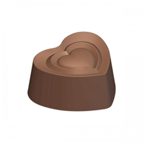 Concentric heart chocolate mold