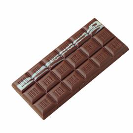 Mold for decorated chocolate bar in polycarbonate