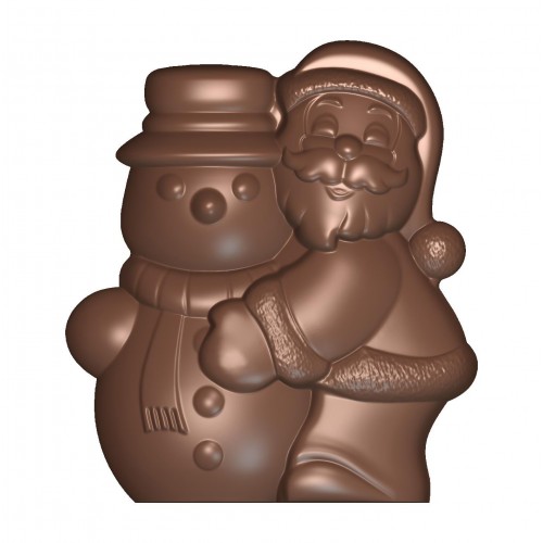 Santa Claus with snowman mold in polycarbonate
