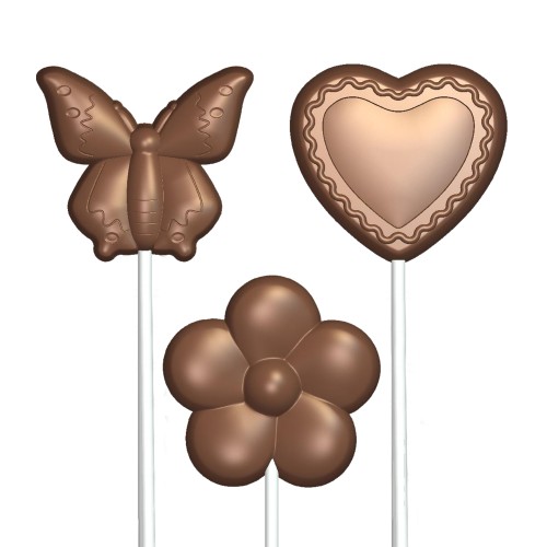 Lollypop heart butterfly and flower mould
