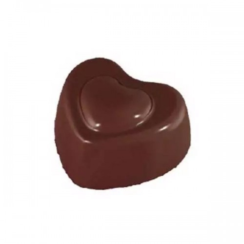 Polycarbonate double heart chocolate mold