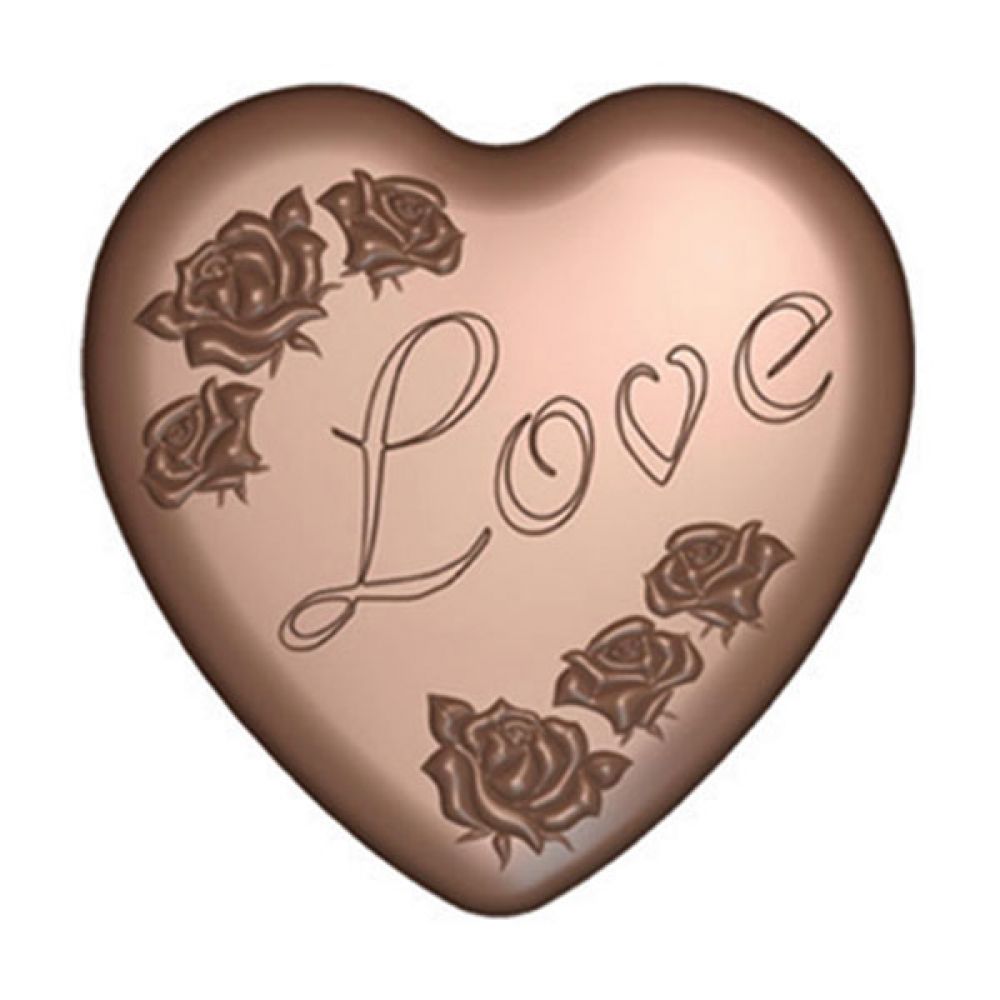 Love heart chocolate mold in polycarbonate
