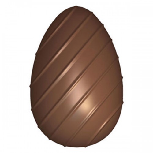 Striped egg chocolate mold in polycarbonate 