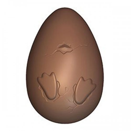 Chocolate egg with chick mold in polycarbonate