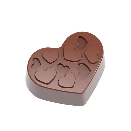 chocolate Valentine heart praline mold