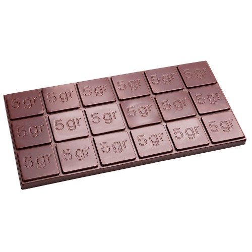 Measured chocolate bar mold