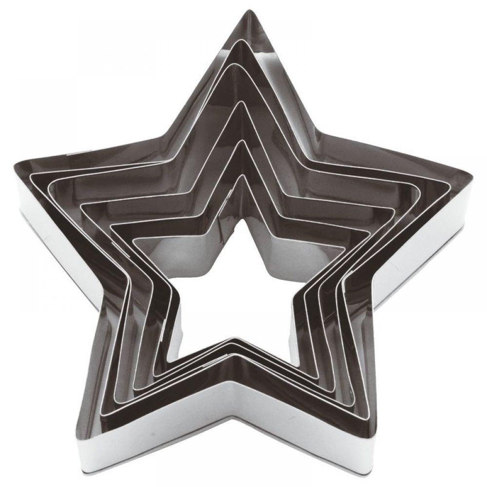 Set 6 STAR Pastry cutter inox