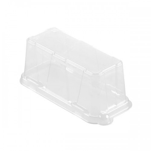 Set 50 transparent lids for cake slice tray