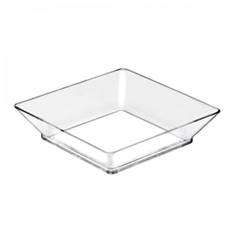 Set 250 square transparent trays