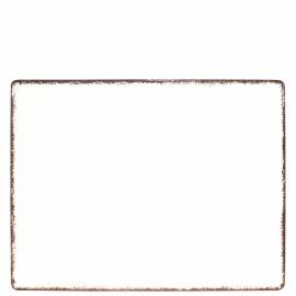 Rectangular plate cm.31x24 Spotrimmed taupe