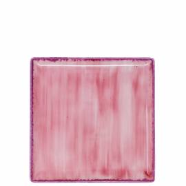 Square plate cm.17x17 Pink Dream