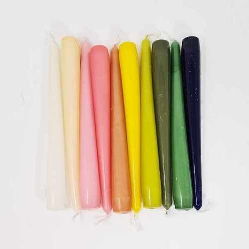 Set of 6 lacquered candles