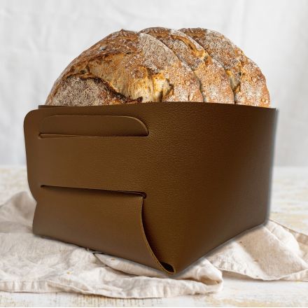 Eco-leather bread basket