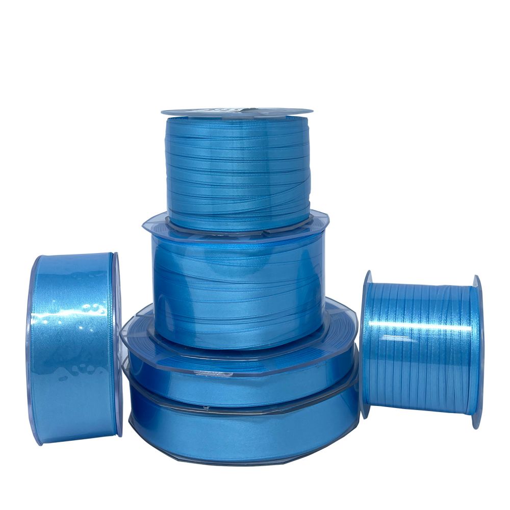 Turquoise double satin ribbon