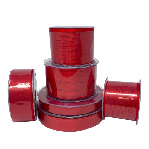 Red double satin ribbon