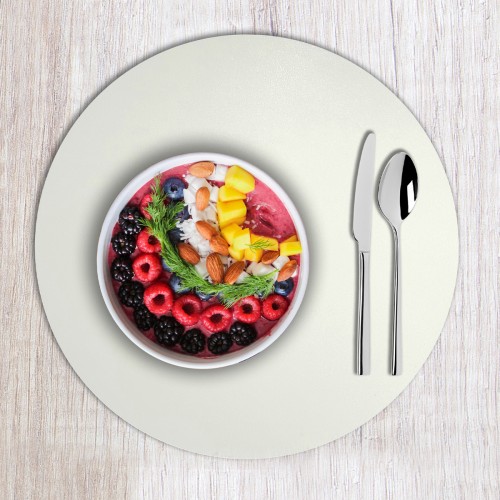 Round eco-leather placemat