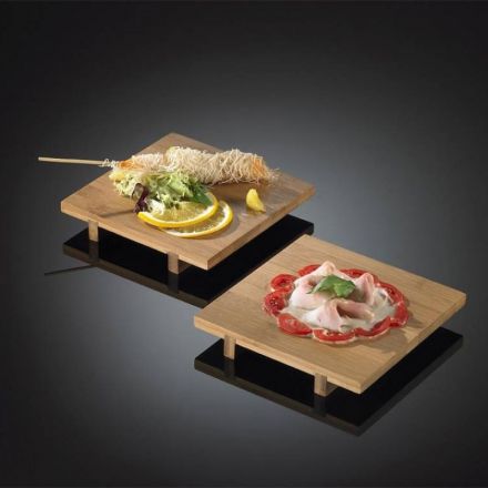 Bamboo square sushi tray