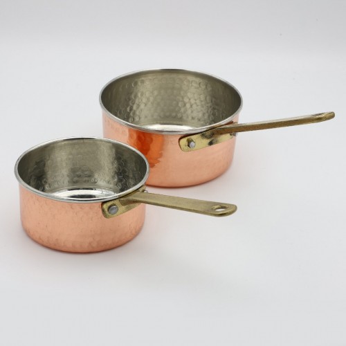 Saucepan with 1 tinned copper handle 