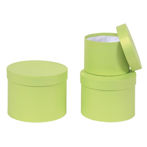 Set of 3 apple green boxes 