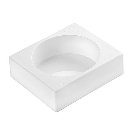 Round mold Ø 115 h40 in white silicone