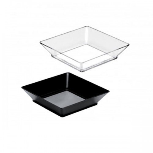 Set 25 Square trays white/black