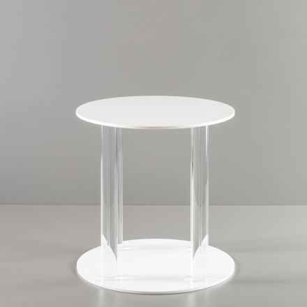 White and clear round stand cm.40h
