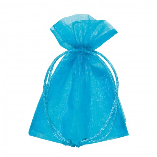 Turquoise organdy bags 